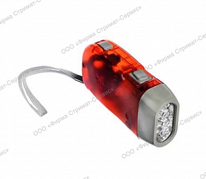 Фонарик (пластик) электродинам, 3LED 9,5*5см (1/200шт) 198-013
