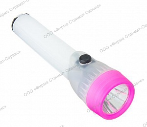 Фонарик (пластик) ручной, сигнальный, мини 2LED, пит. 3LR44, 15,2*4*4см (1/8шт) 198-066