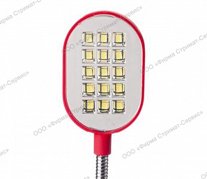 Фонарик (пластик, металл) гибкий, 15 SMD 3хААА со светодиодами, 29,5*4см (1/100шт) 198-036